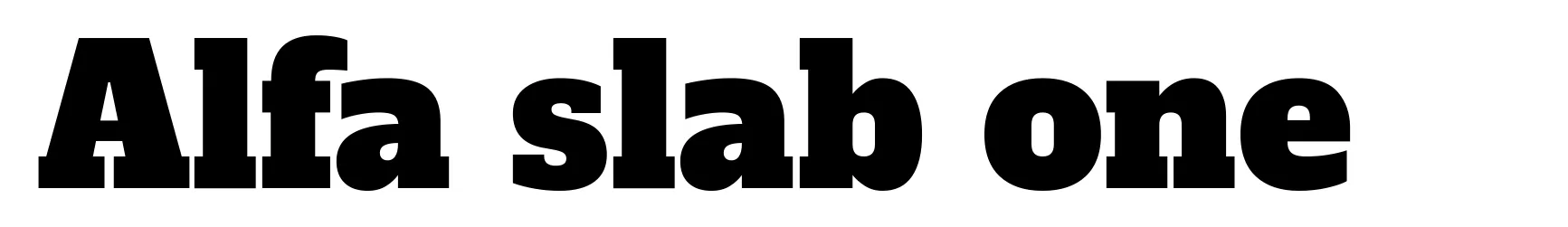 Alfa slab one