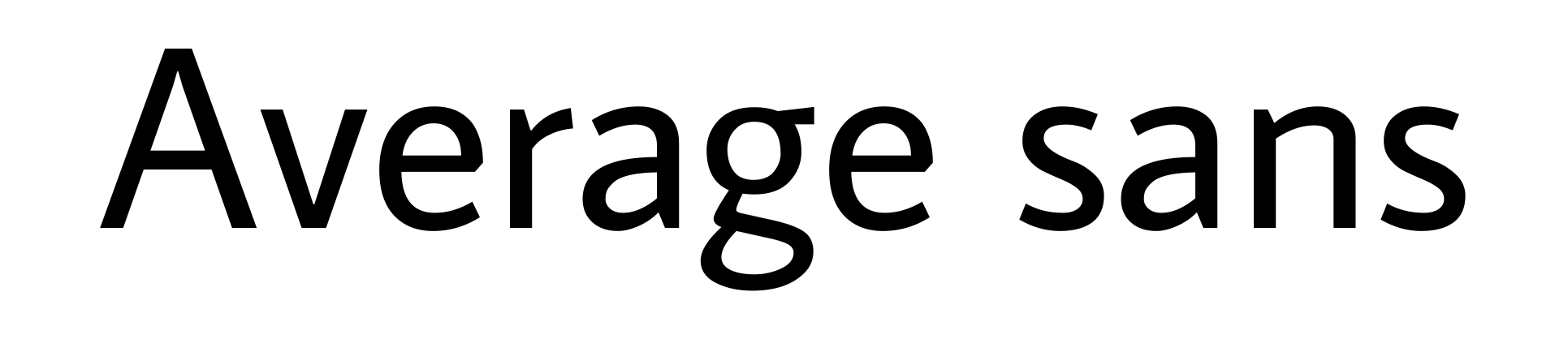 Average sans