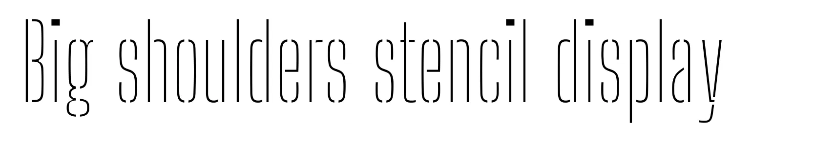 Big shoulders stencil display
