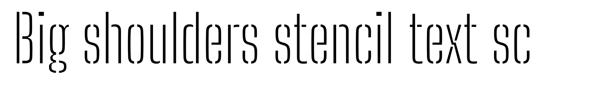 Big shoulders stencil text sc