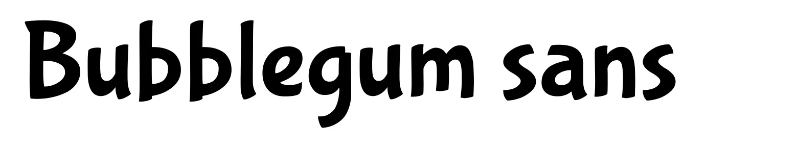 Bubblegum sans