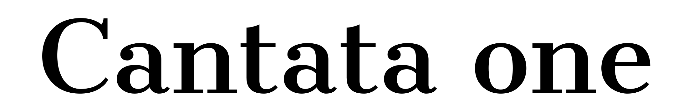 Cantata one
