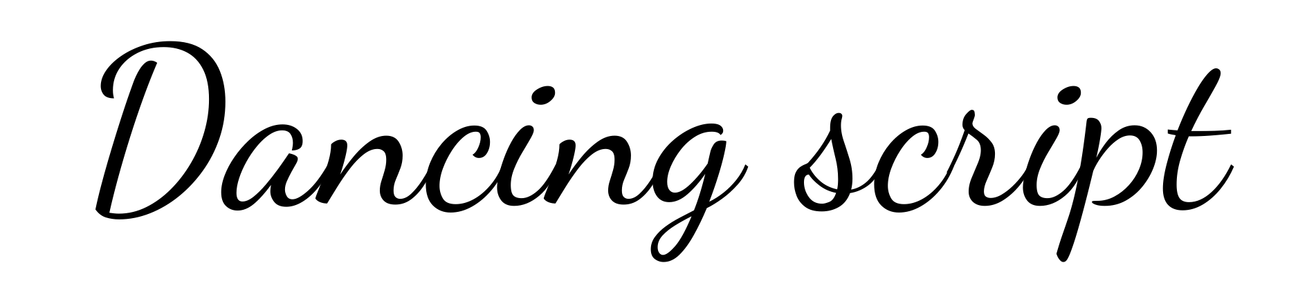 Dancing script