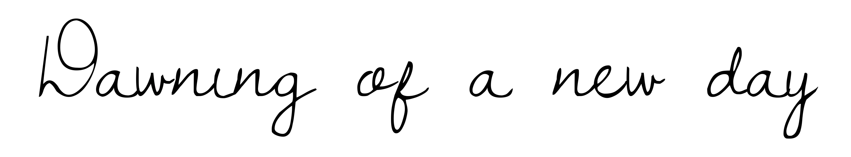 Dawning of a new day