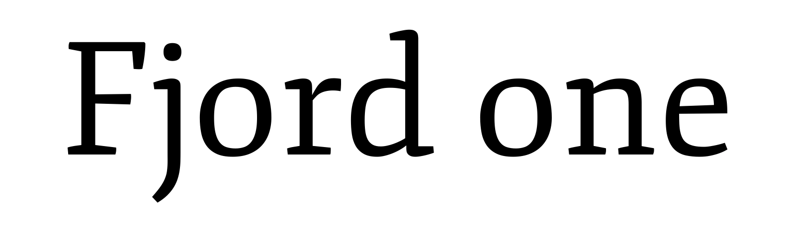 Fjord one