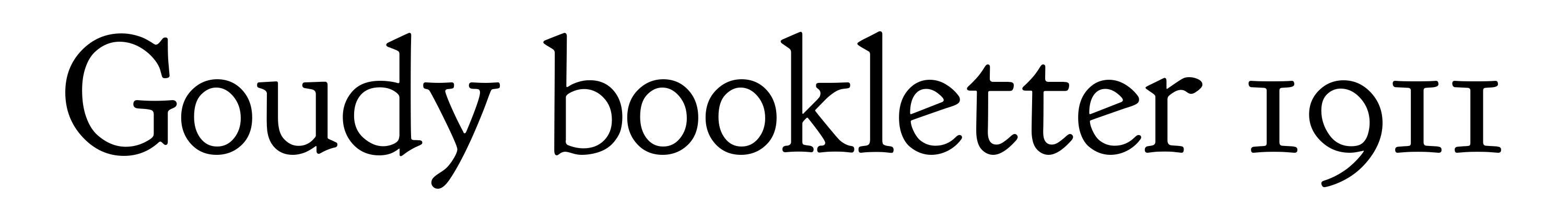 Goudy bookletter 1911