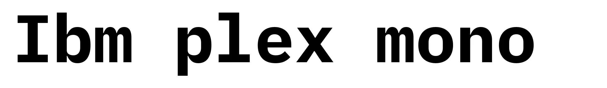 Ibm plex mono