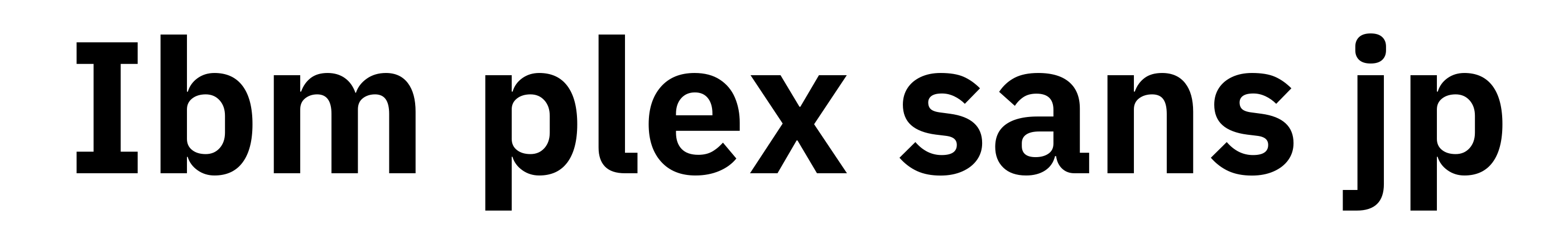 Ibm plex sans jp