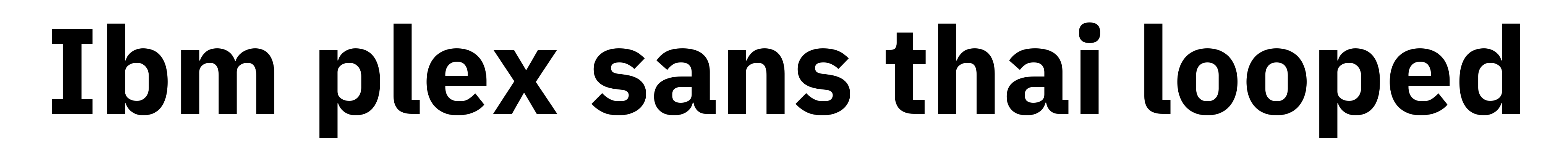 Ibm plex sans thai looped