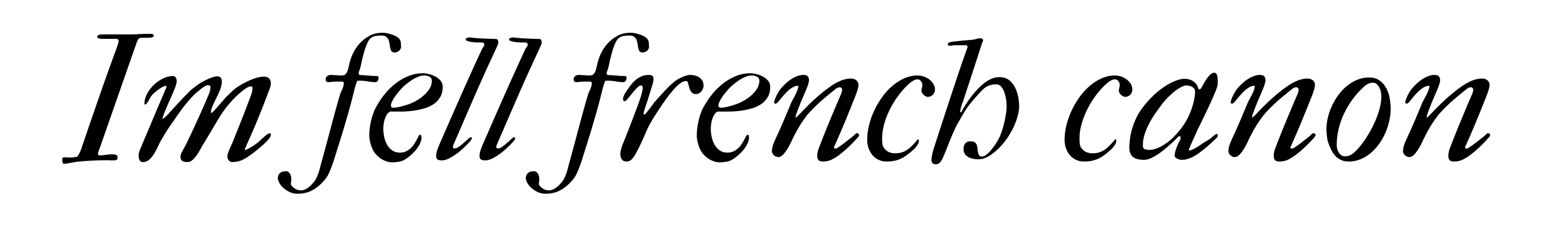 Im fell french canon