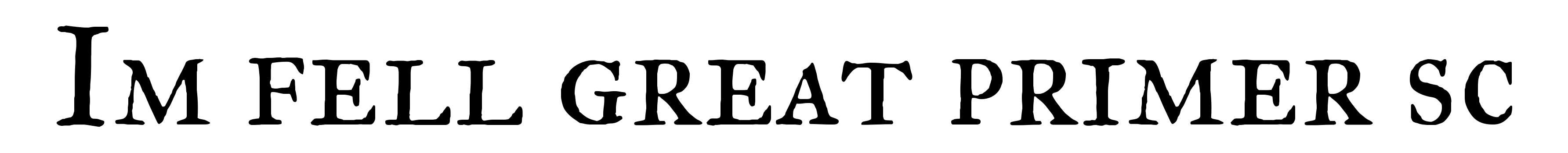 Im fell great primer sc