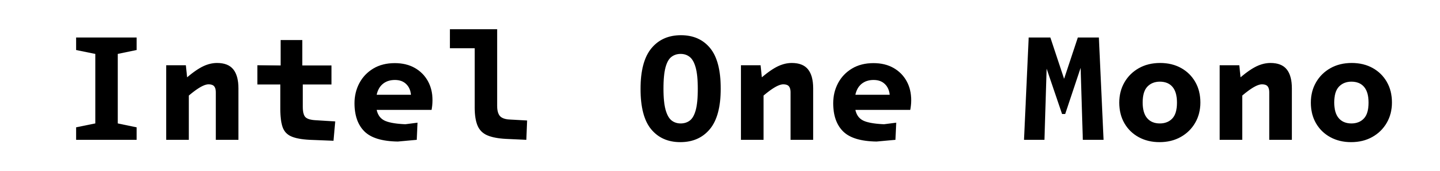 Intel One Mono