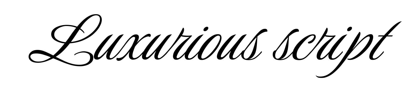 Luxurious script