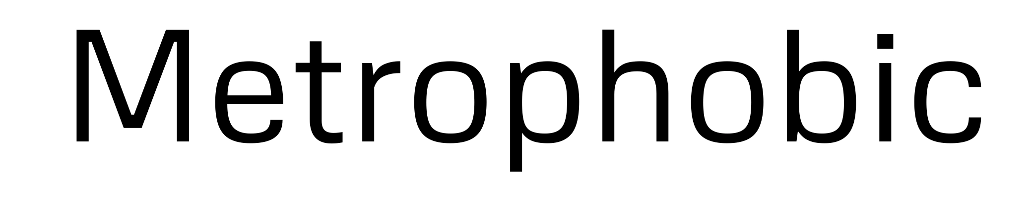Metrophobic