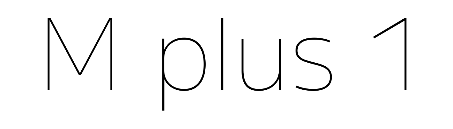 M plus 1