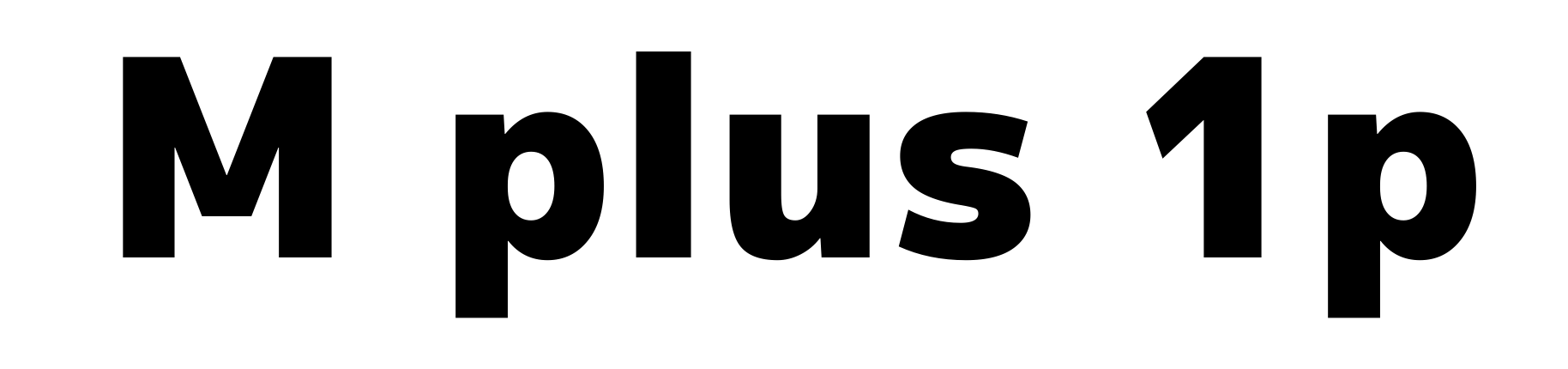 M plus 1p