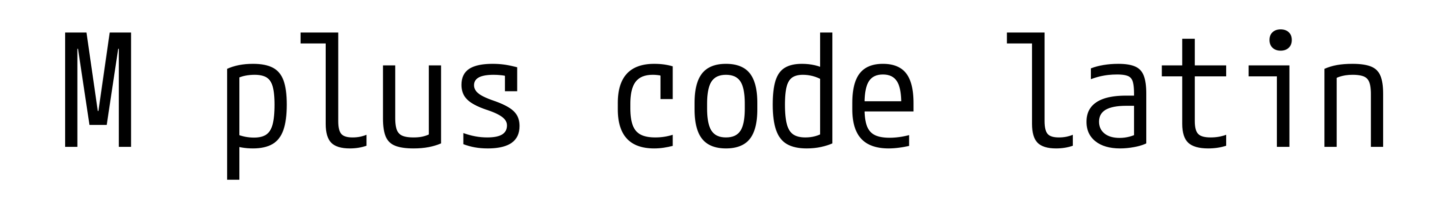 M plus code latin