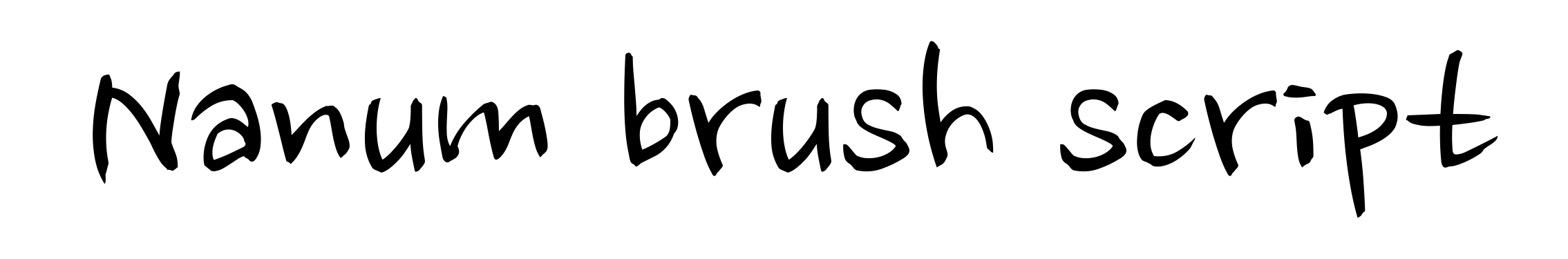 Nanum brush script