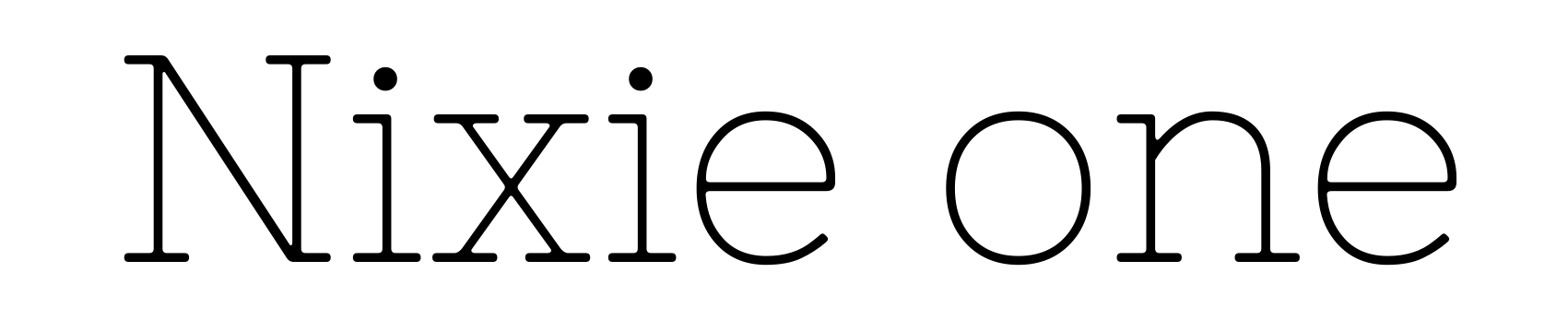 Nixie one