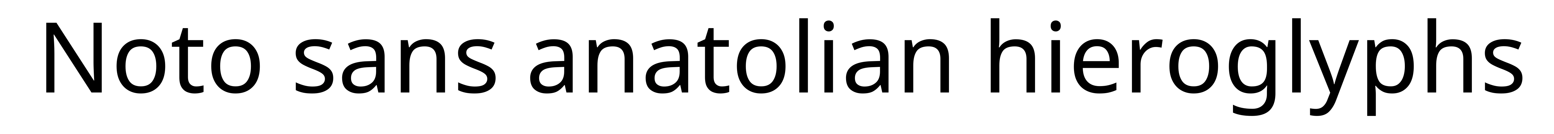 Noto sans anatolian hieroglyphs