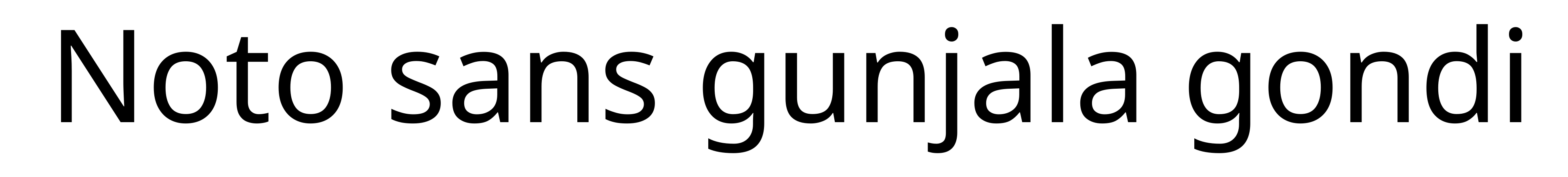 Noto sans gunjala gondi