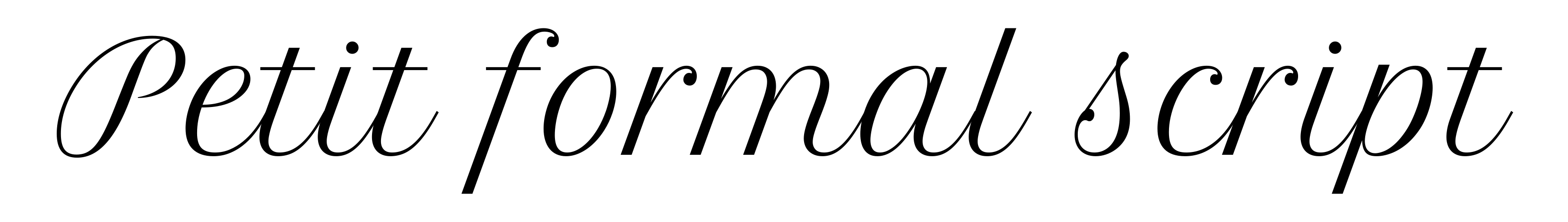 Petit formal script