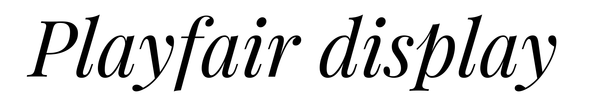 Playfair display