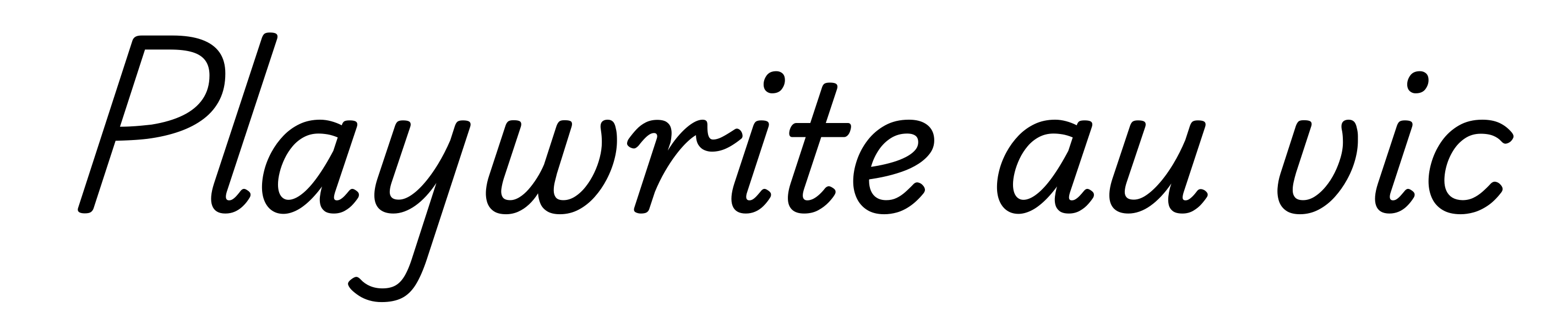 Playwrite au vic
