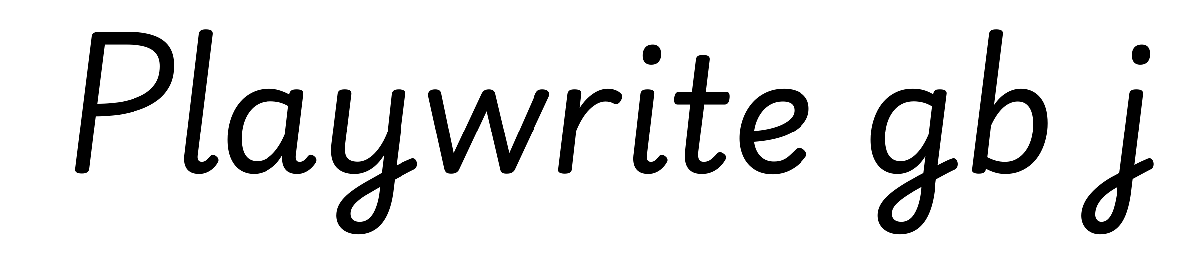 Playwrite gb j