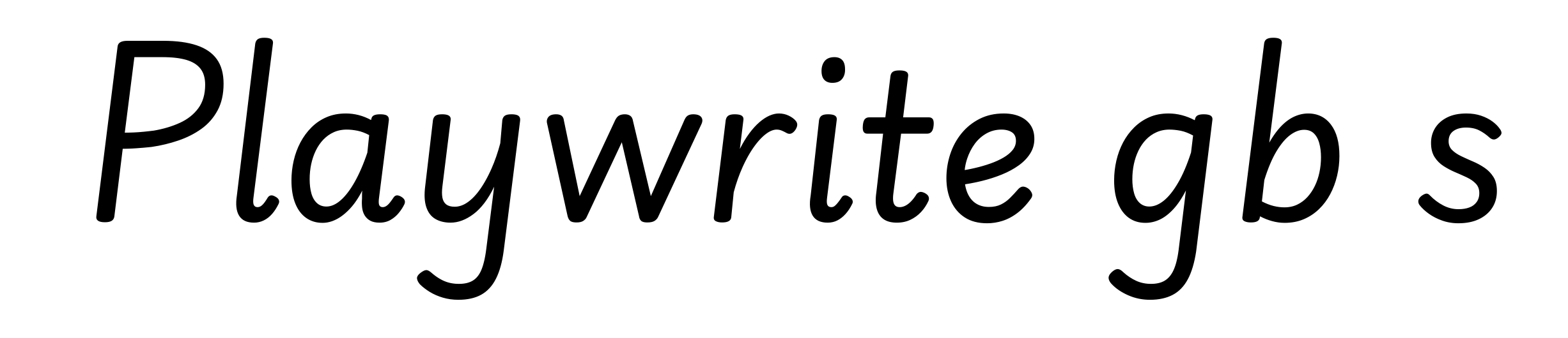 Playwrite gb s
