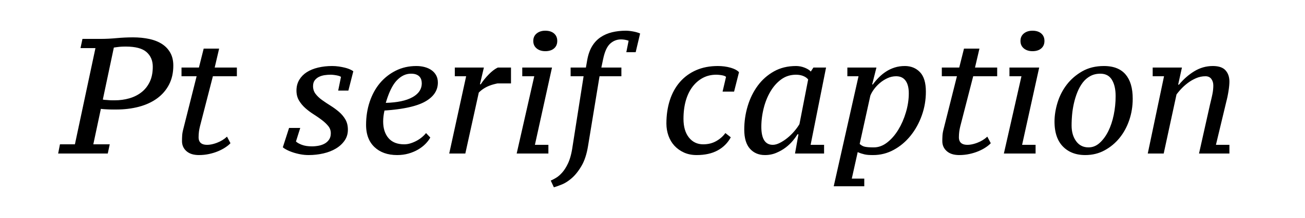 Pt serif caption
