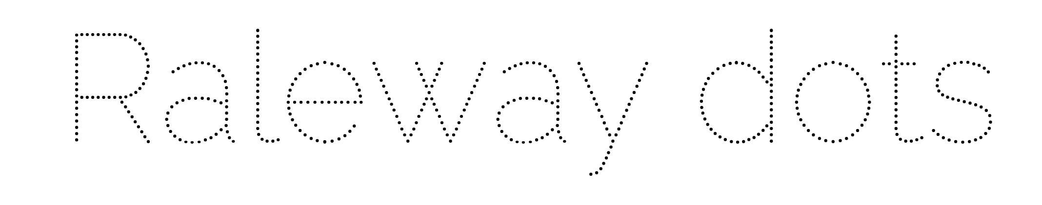 Raleway dots