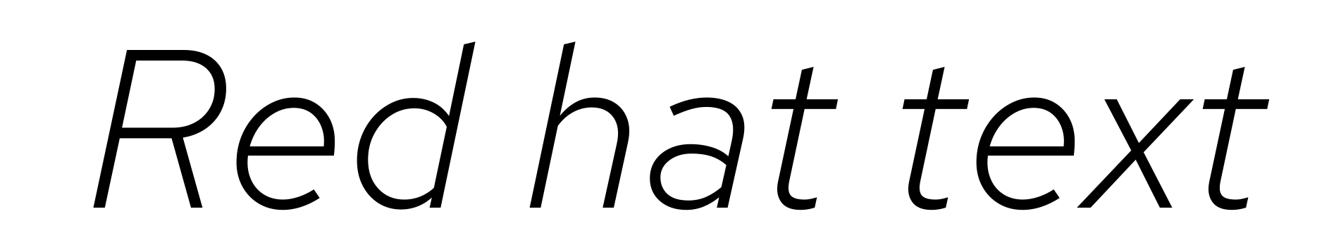 Red hat text