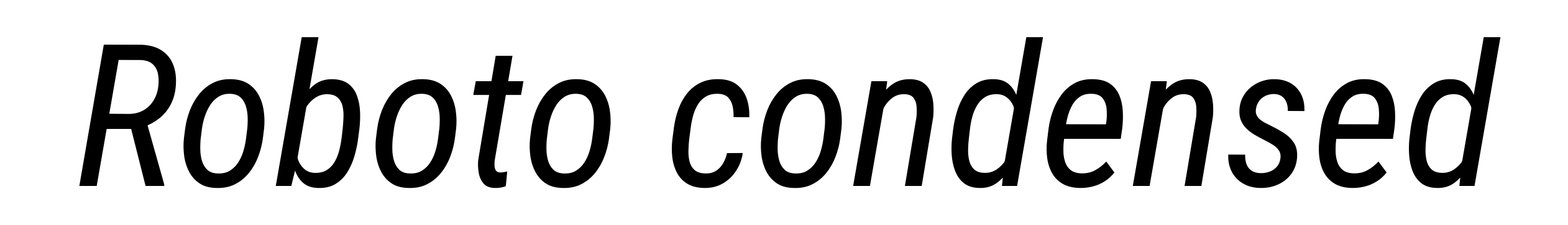 Roboto condensed
