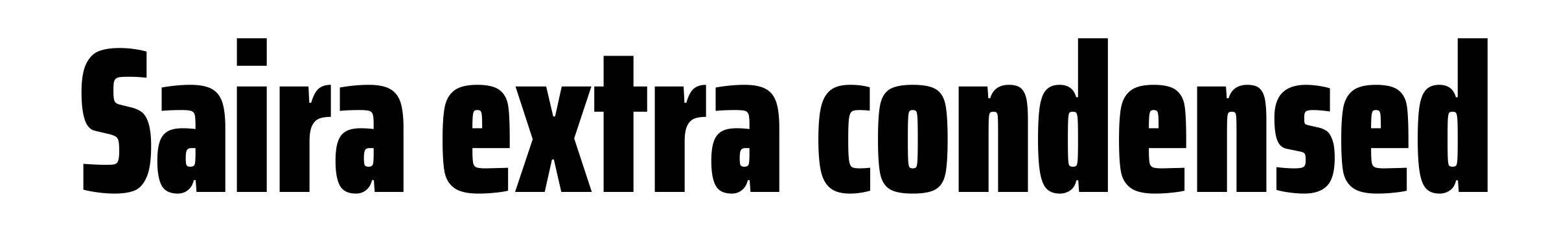 Saira extra condensed