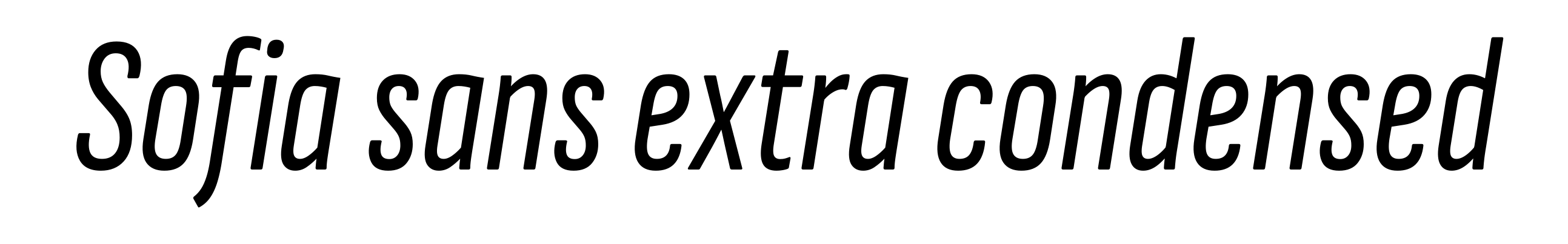 Sofia sans extra condensed