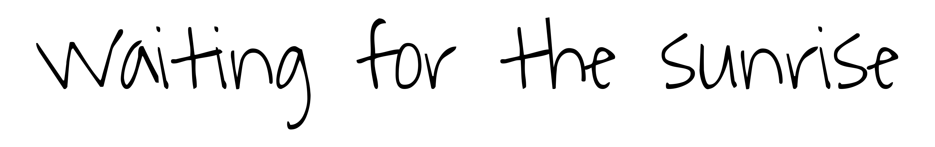 Waiting for the sunrise