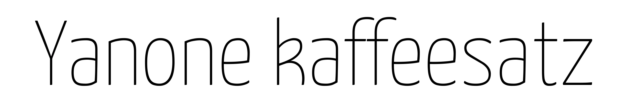 Yanone kaffeesatz